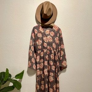 Boho long sleeve maxi dress